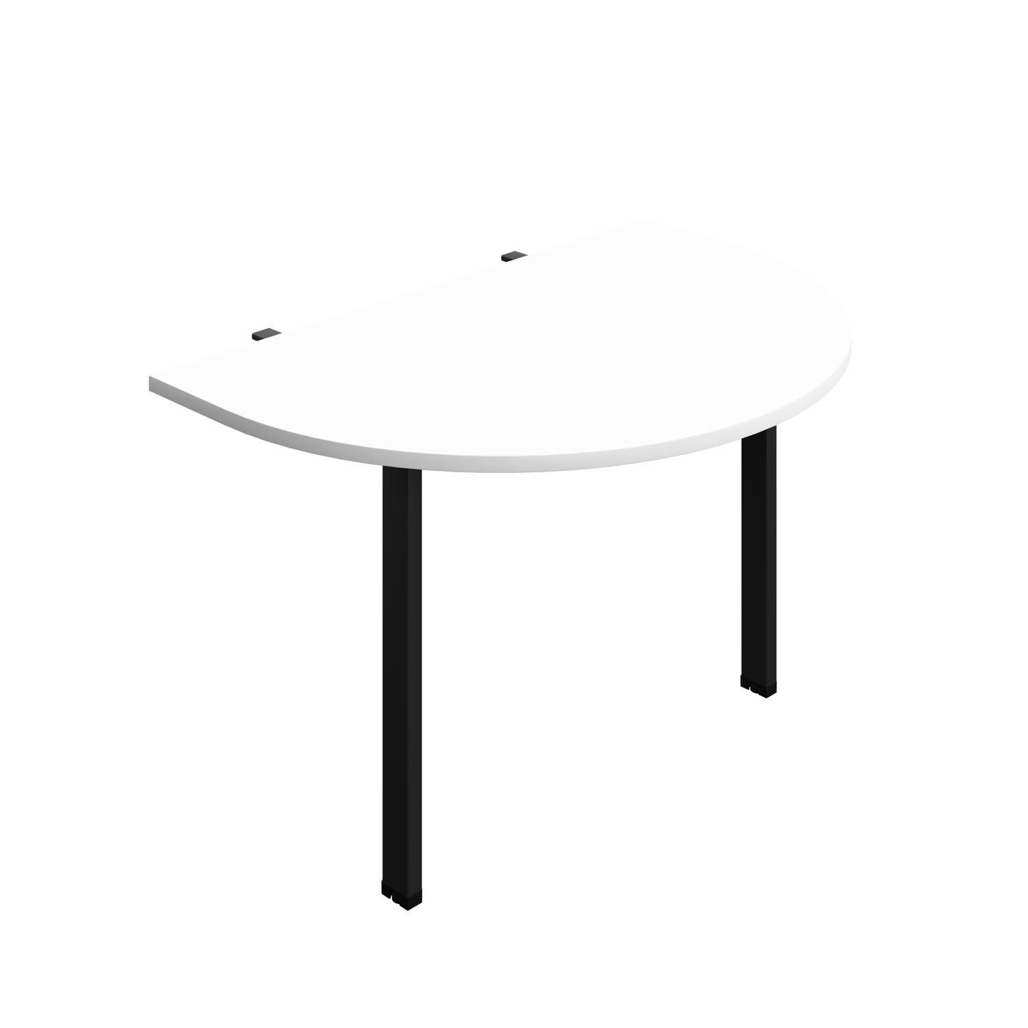 Synergy Screen Depth D-End Single Person Bench : Goal Post Leg : 1200 800 White/Black