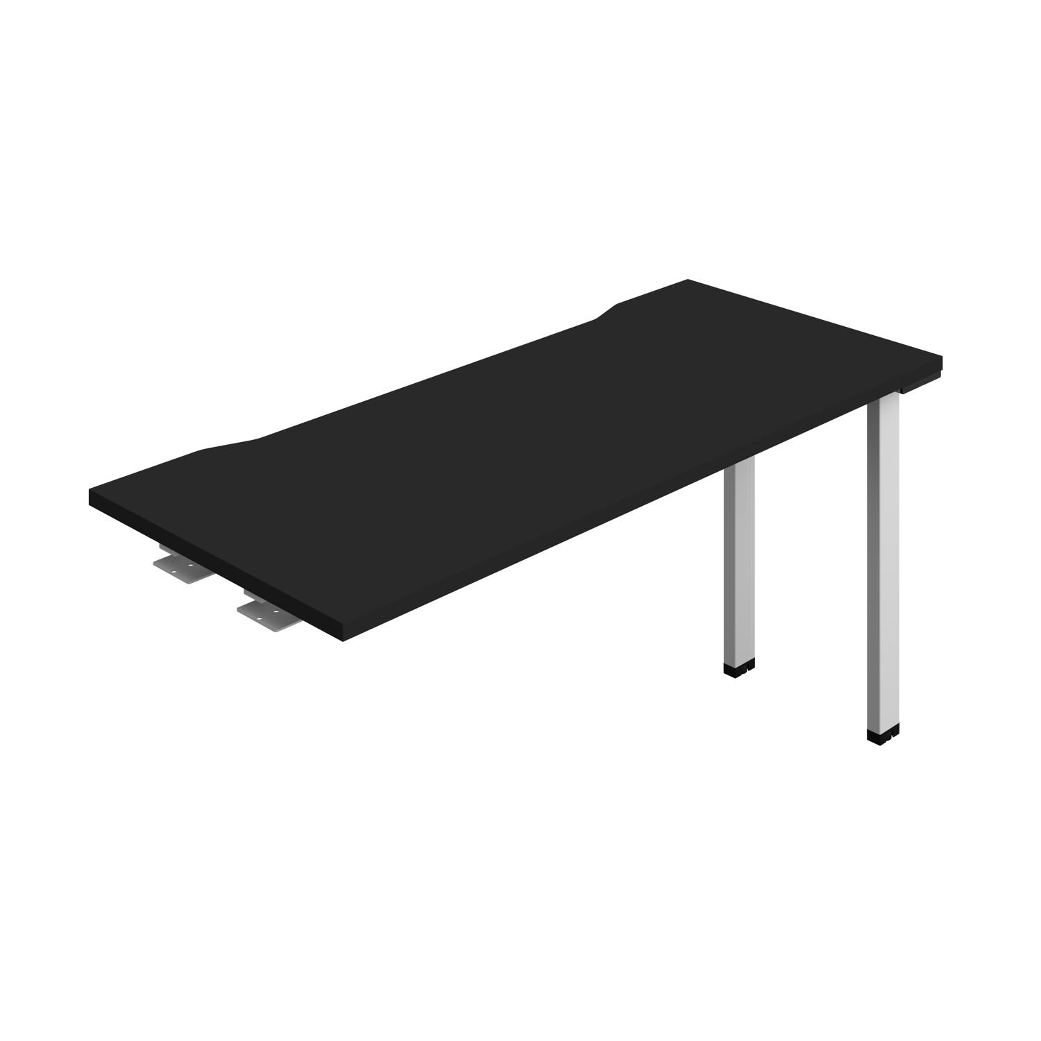 Synergy Bench Extension with Cut Out: 1 Person : 1400 600 Black/Silver