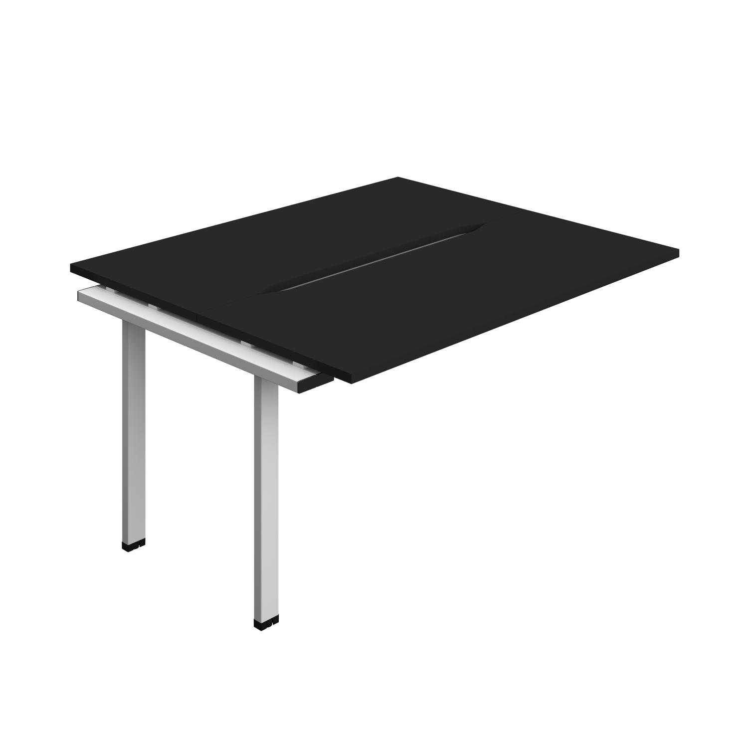 Synergy Bench Extension with Cut Out: 2 Person : 1400 600 Black/Silver