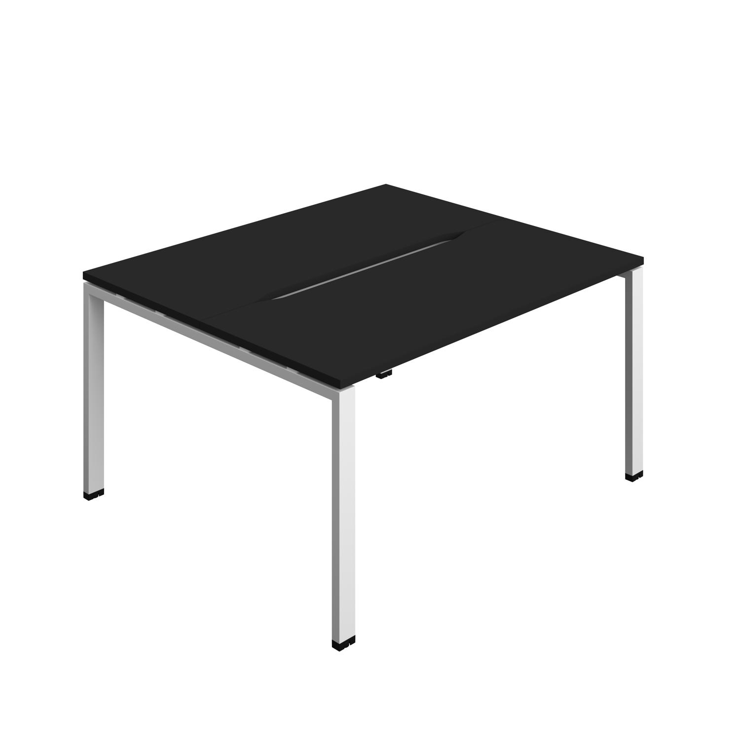 Synergy Bench with Cut Out: 2 Person : Goal Post Leg : 1400 600 Black/White