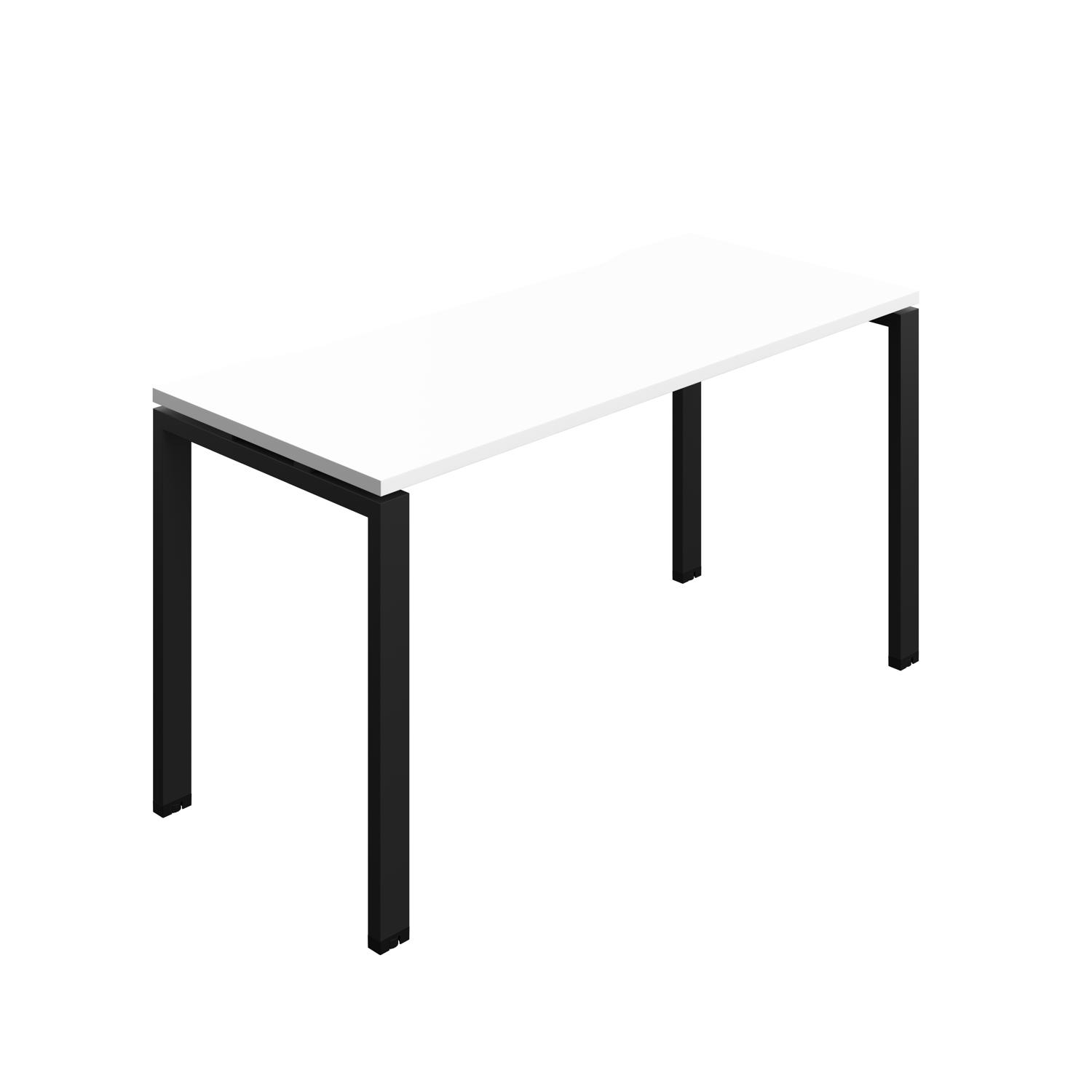 Synergy Bench with Cut Out: 1 Person : Goal Post Leg : 1400 600 White/Black