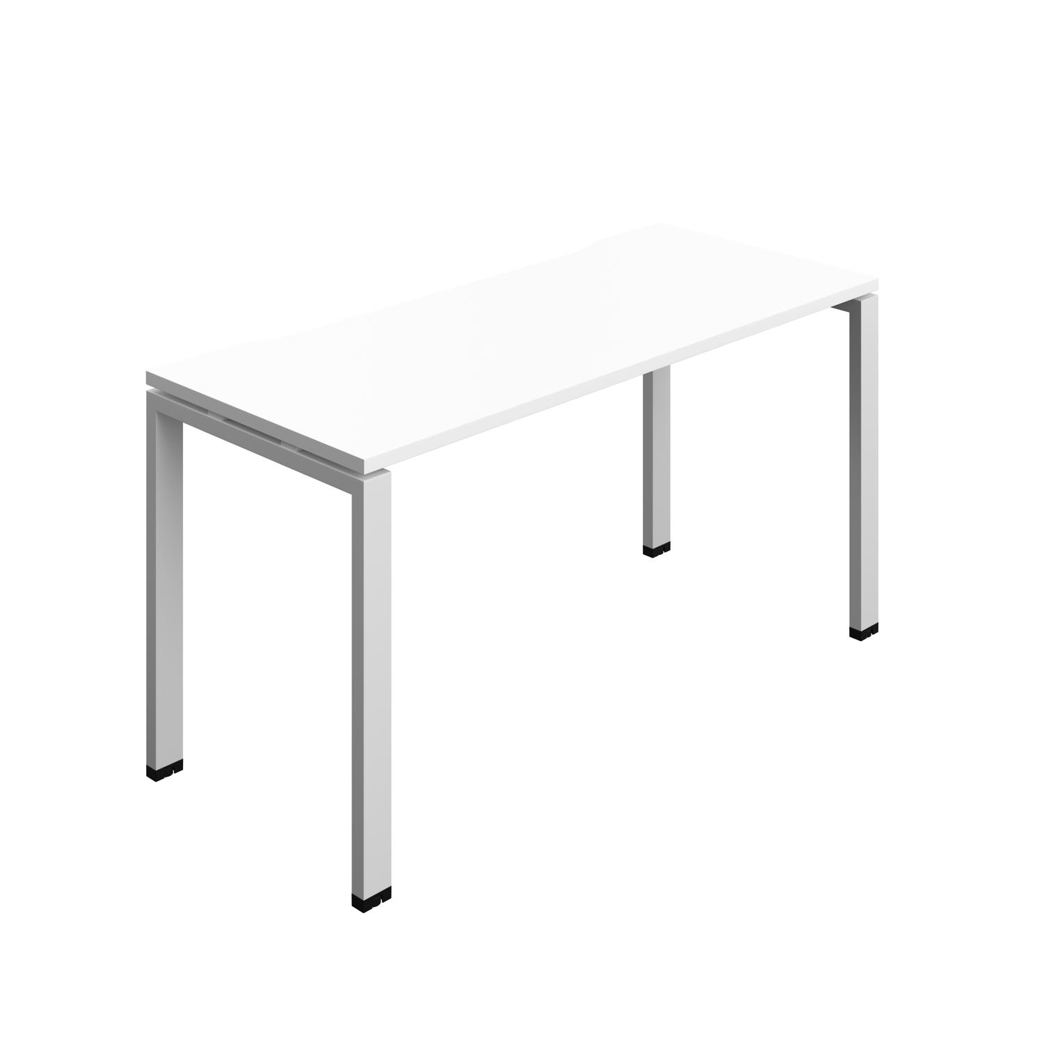 Synergy Bench with Cut Out: 1 Person : Goal Post Leg : 1400 600 White/Silver