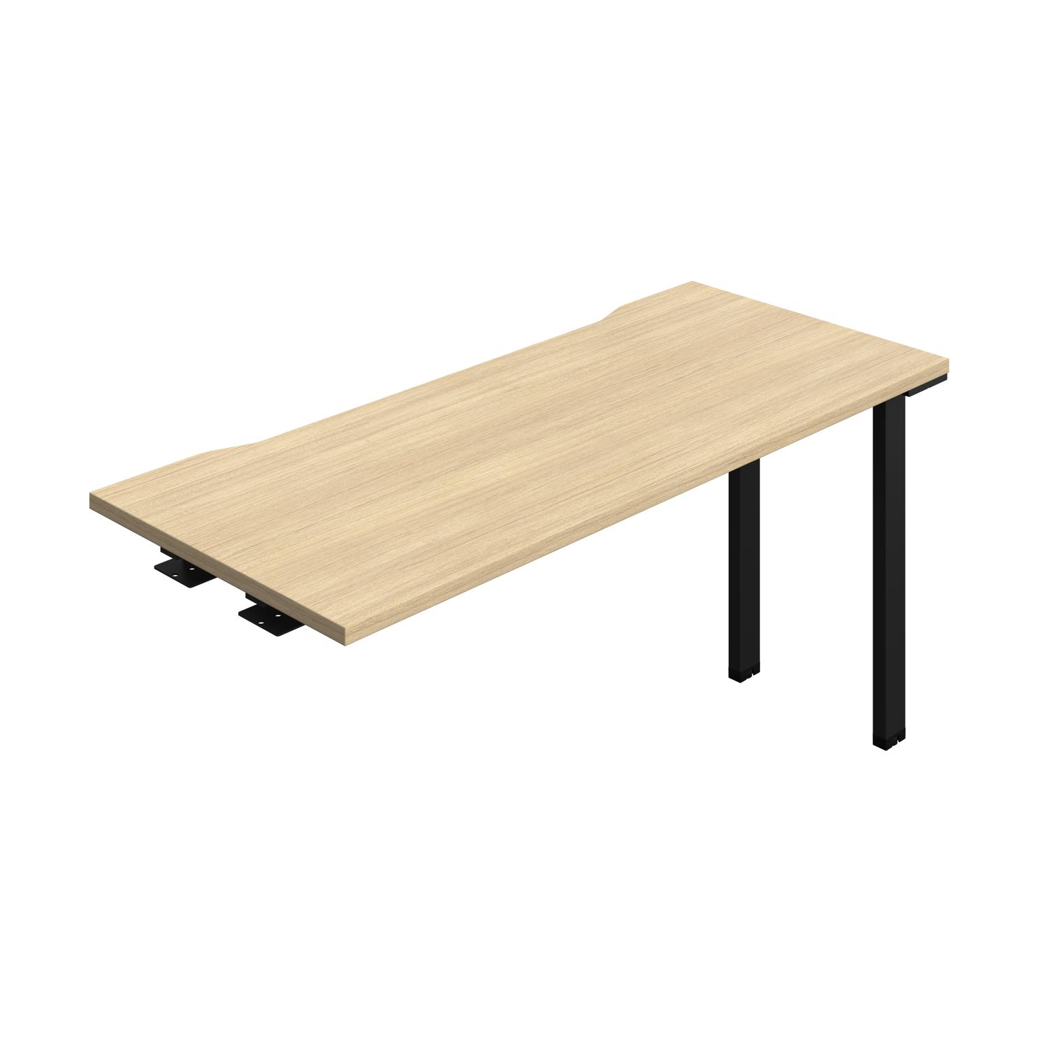 Synergy Bench Extension with Cut Out: 1 Person : 1400 600 Nova Oak/Black