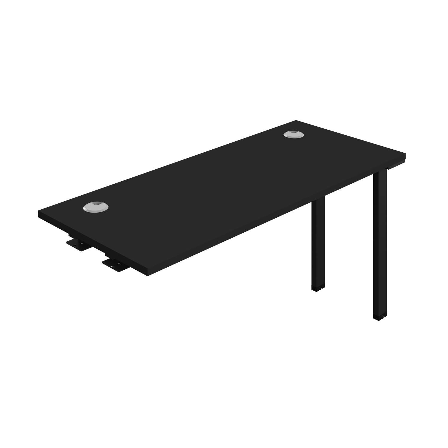 Synergy Bench Extension with Cable Ports: 1 Person : 1400 600 Black/Black