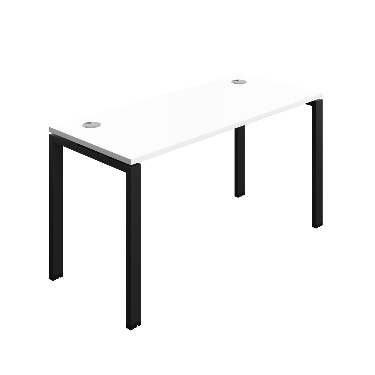 Synergy Bench with Cable Ports: 1 Person : Goal Post Leg : 1400 600 White/Black