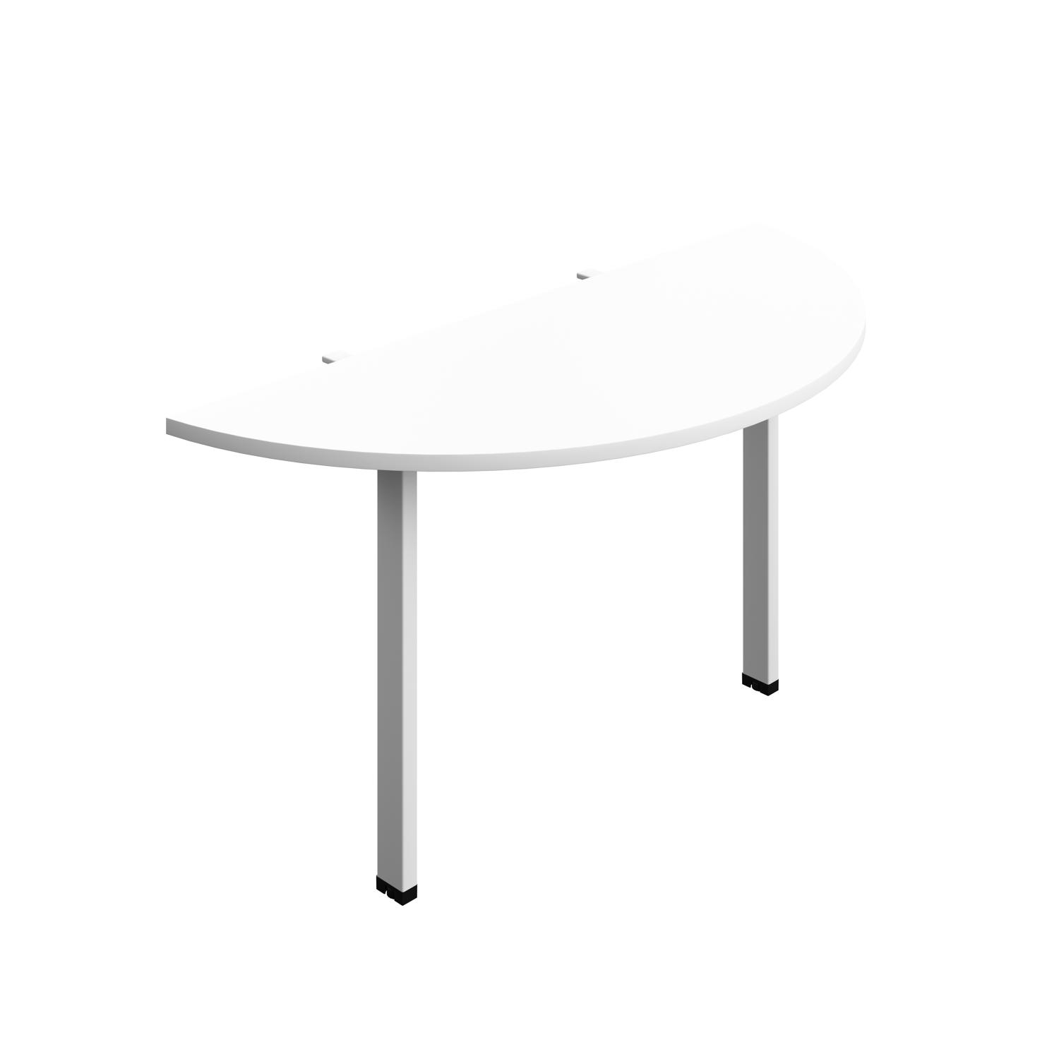 Synergy Screen Depth D-End Single Person Bench : Goal Post Leg : 1400 600 White/White