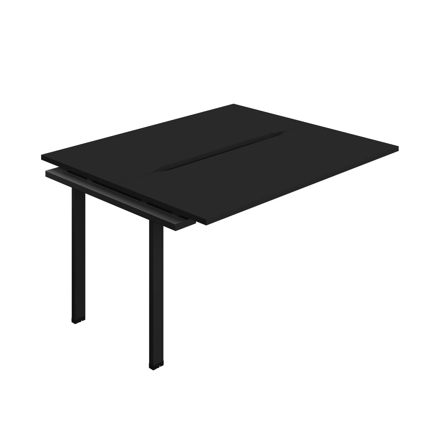 Synergy Bench Extension with Cut Out: 2 Person : 1400 700 Black/Black