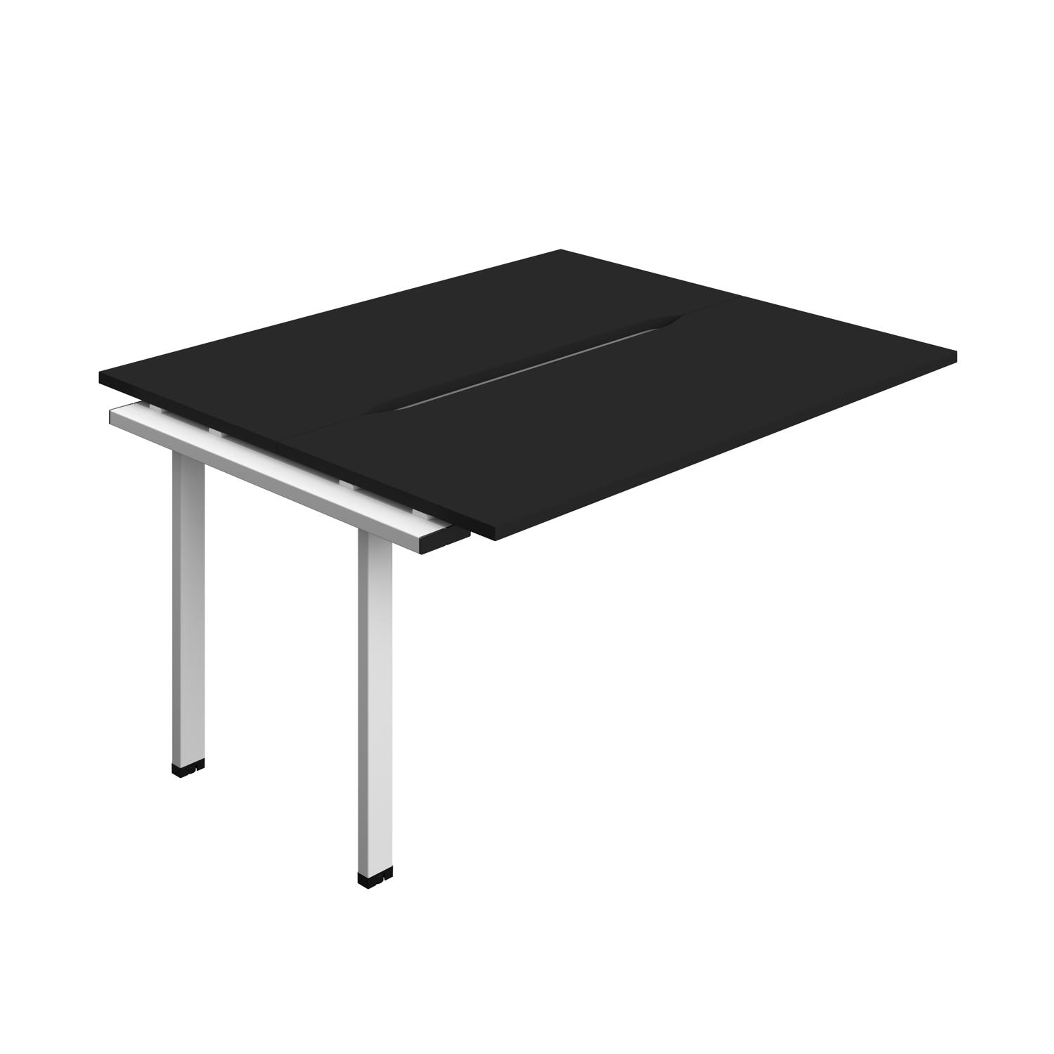 Synergy Bench Extension with Cut Out: 2 Person : 1400 700 Black/White