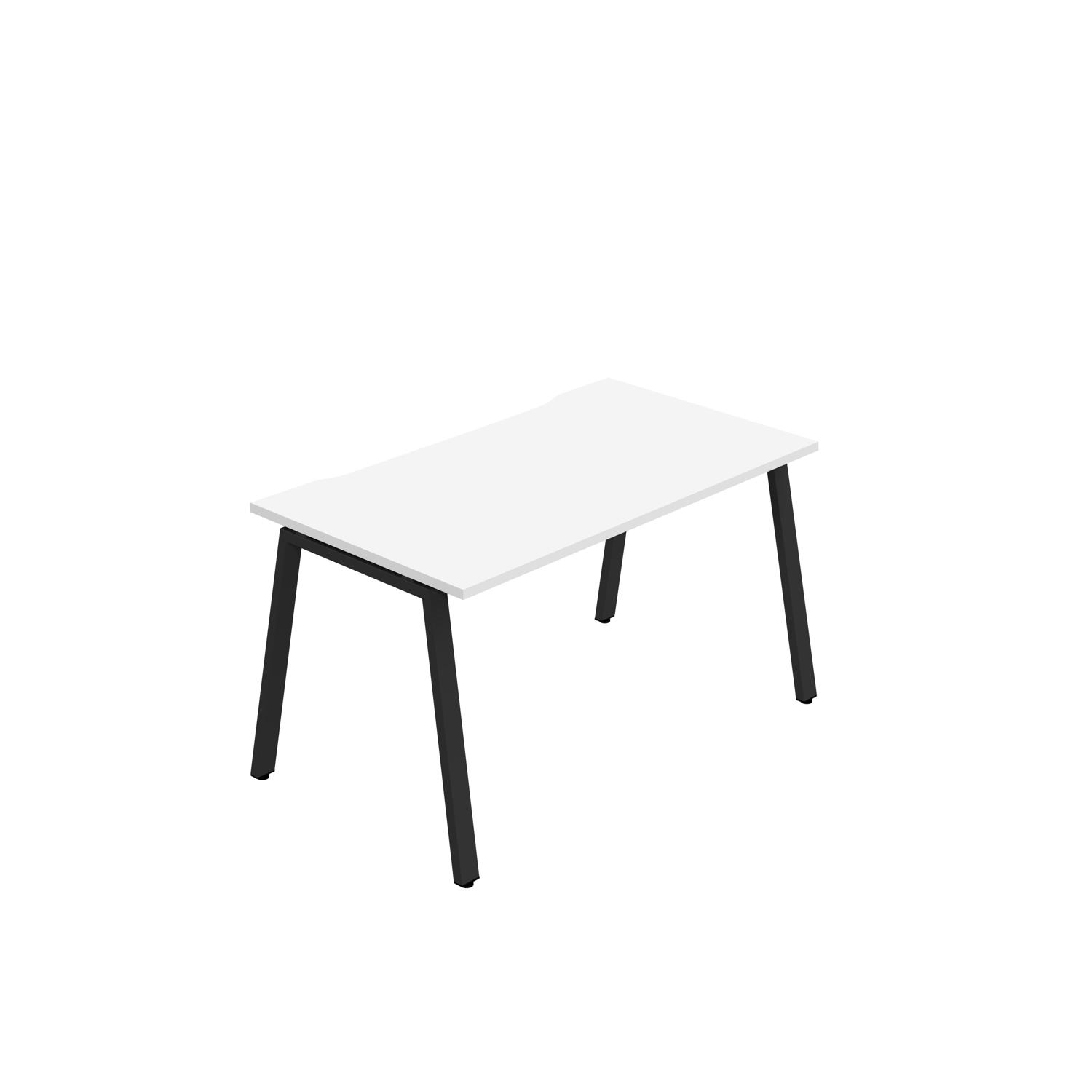 Synergy Bench with Cut Out: 1 Person : A-Frame Leg : 1400 800 White/Black Synergy Bench with Cut Out: 1 Person : A-Frame Leg : 1400 800 White/Black