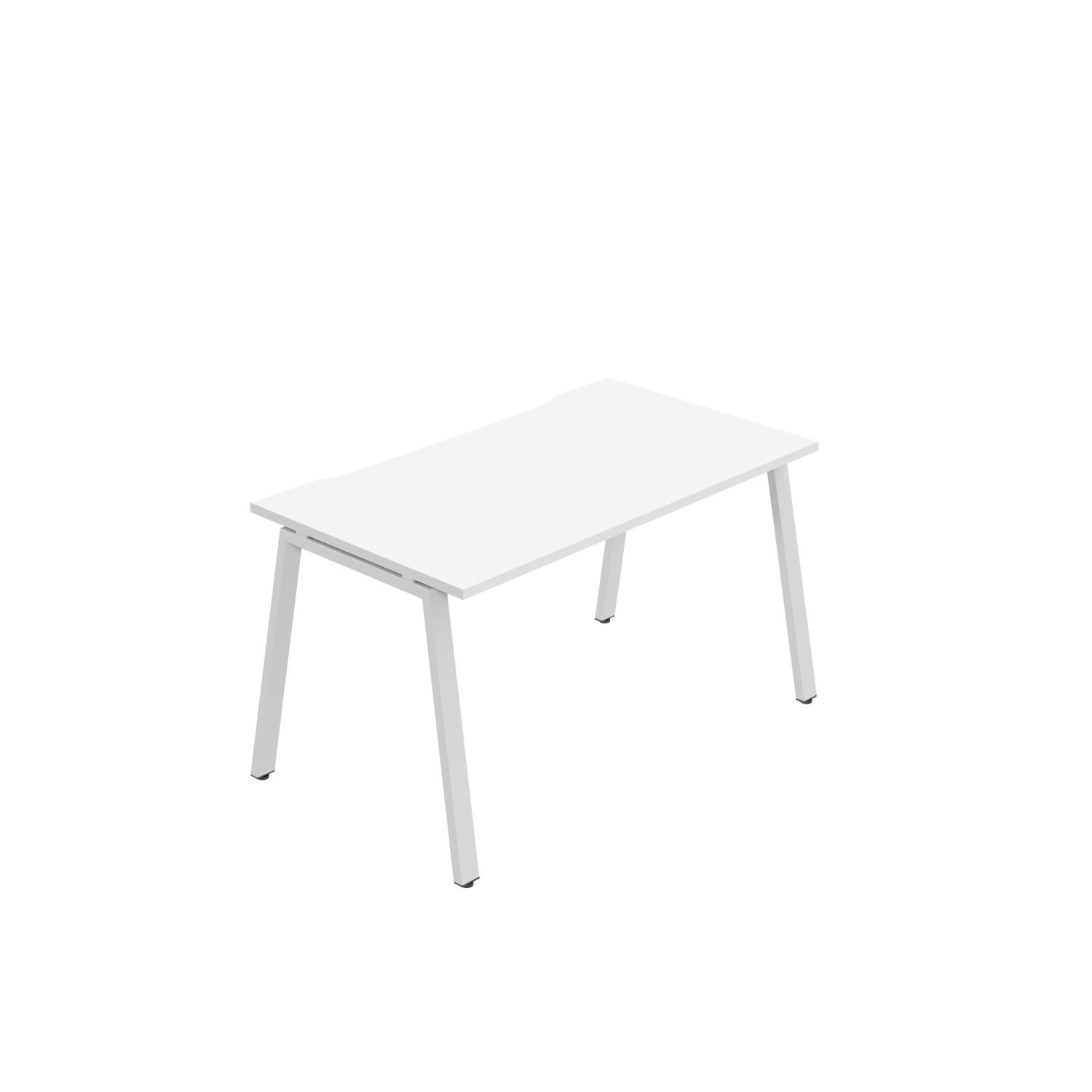 Synergy Bench with Cut Out: 1 Person : A-Frame Leg : 1400 800 White/White Synergy Bench with Cut Out: 1 Person : A-Frame Leg : 1400 800 White/White