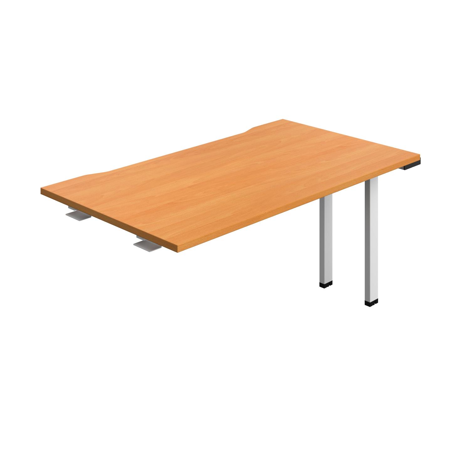 Synergy Bench Extension with Cut Out: 1 Person : 1400 800 Beech/White