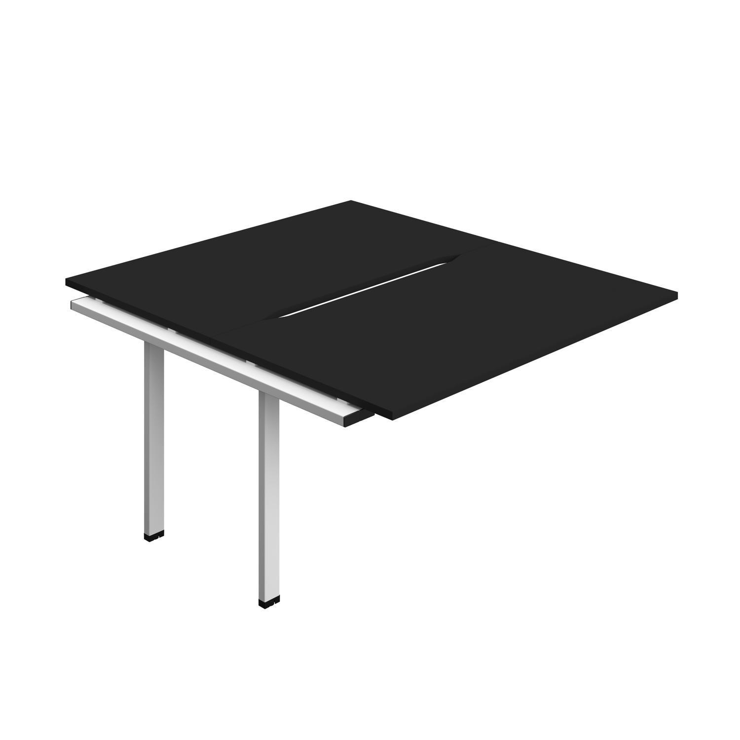 Synergy Bench Extension with Cut Out: 2 Person : 1400 800 Black/White