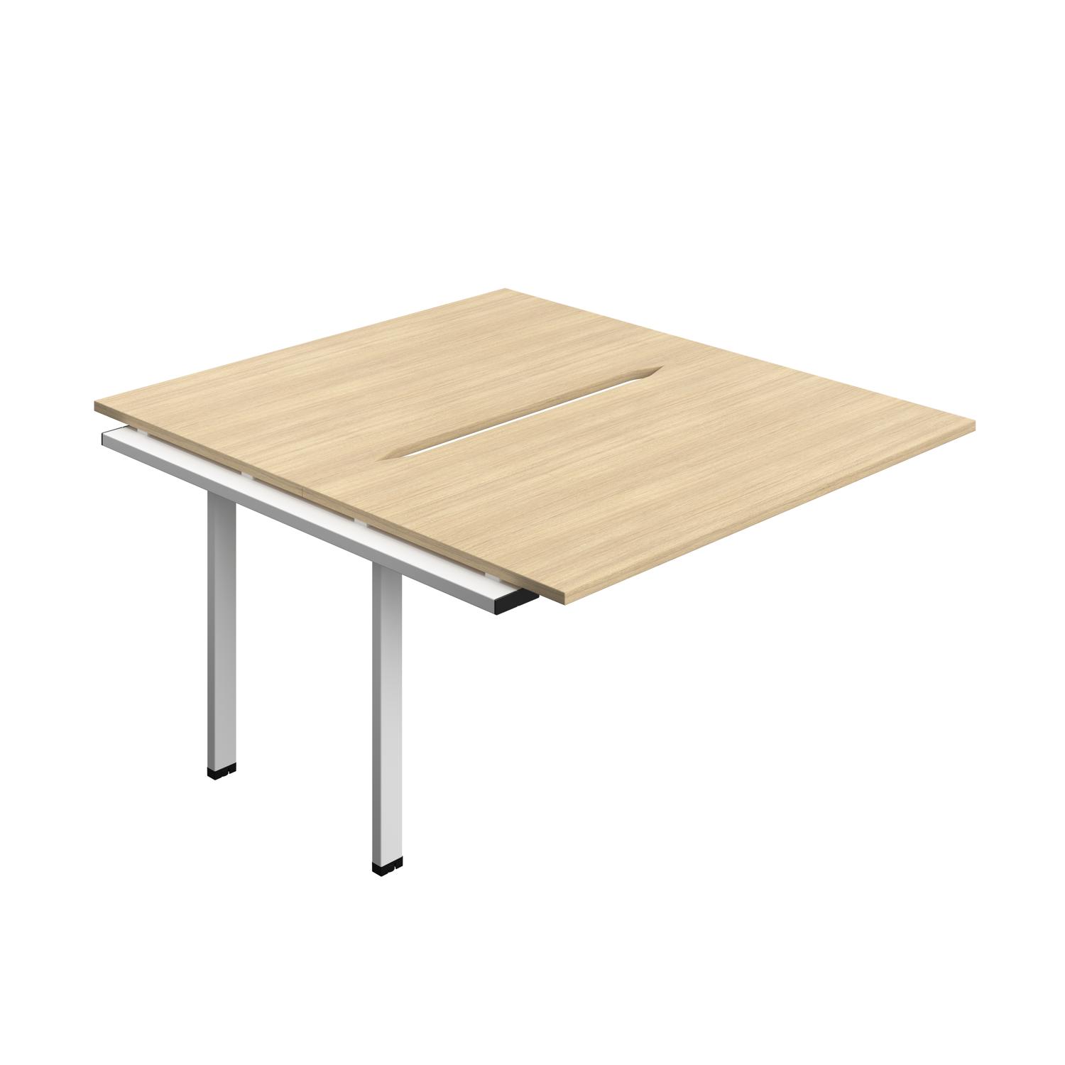 Synergy Bench Extension with Cut Out: 2 Person : 1400 800 Nova Oak/White