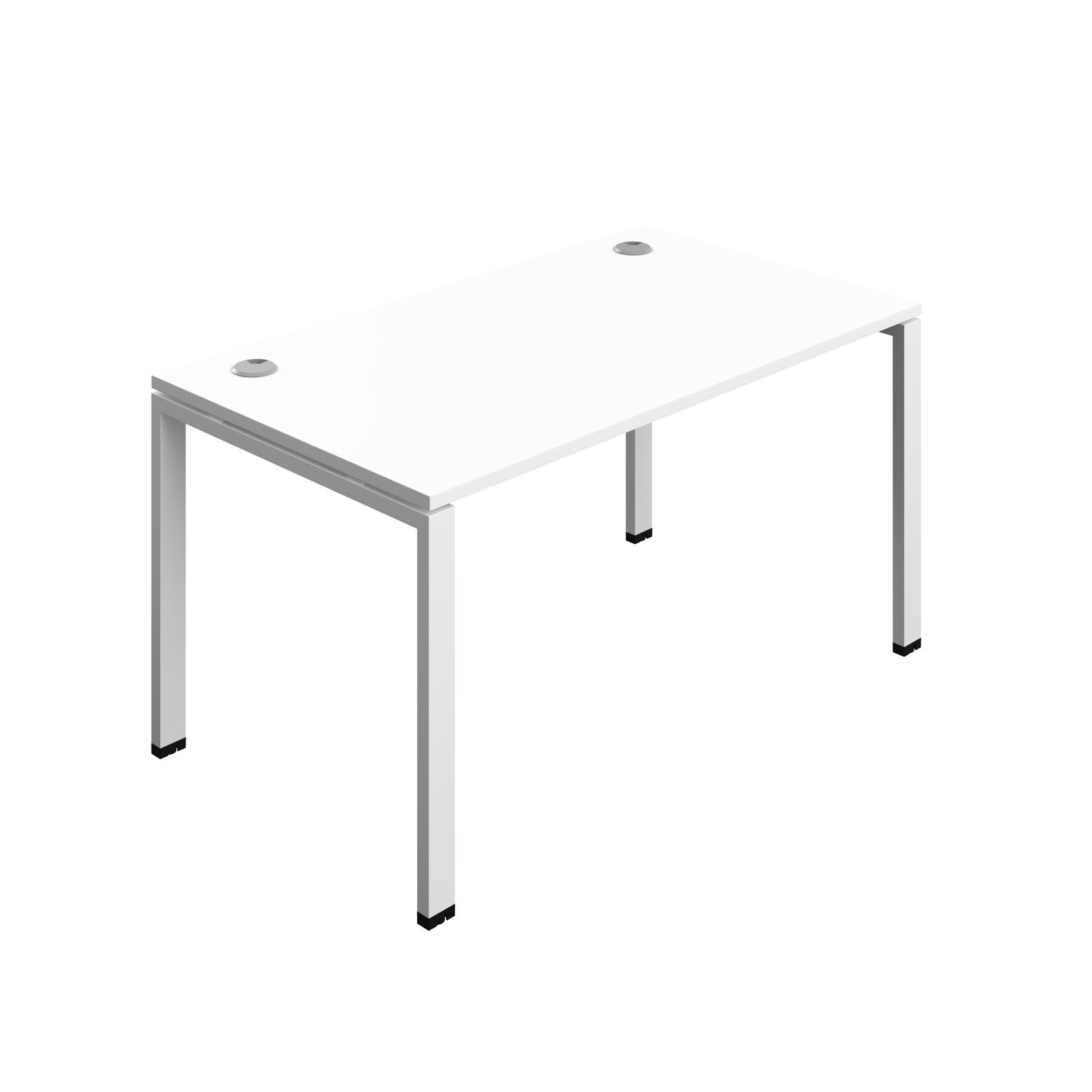 Synergy Bench with Cable Ports: 1 Person : Goal Post Leg : 1400 800 White/White