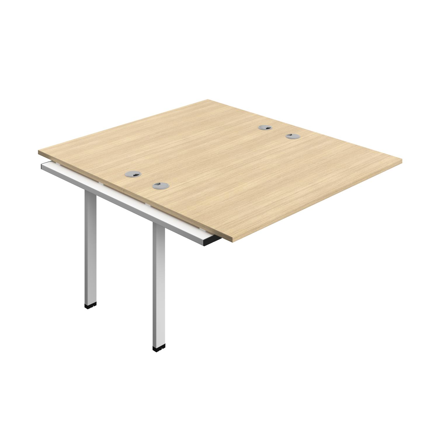 Synergy Bench Extension with Cable Ports: 2 Person : 1400 800 Nova Oak/Black