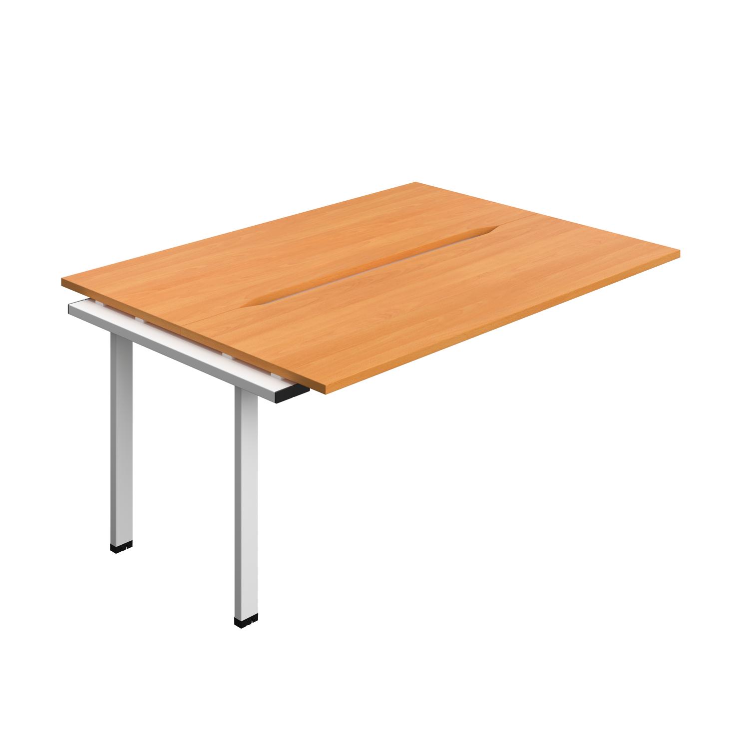 Synergy Bench Extension with Cut Out: 2 Person : 1600 600 Beech/White