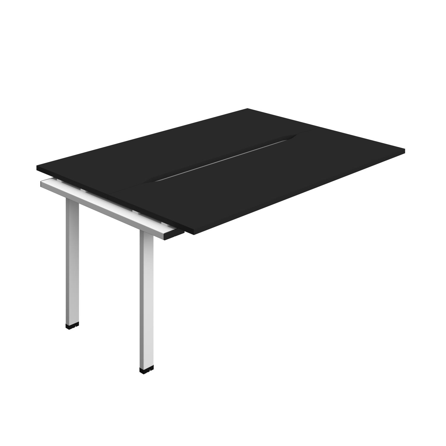 Synergy Bench Extension with Cut Out: 2 Person : 1600 600 Black/White