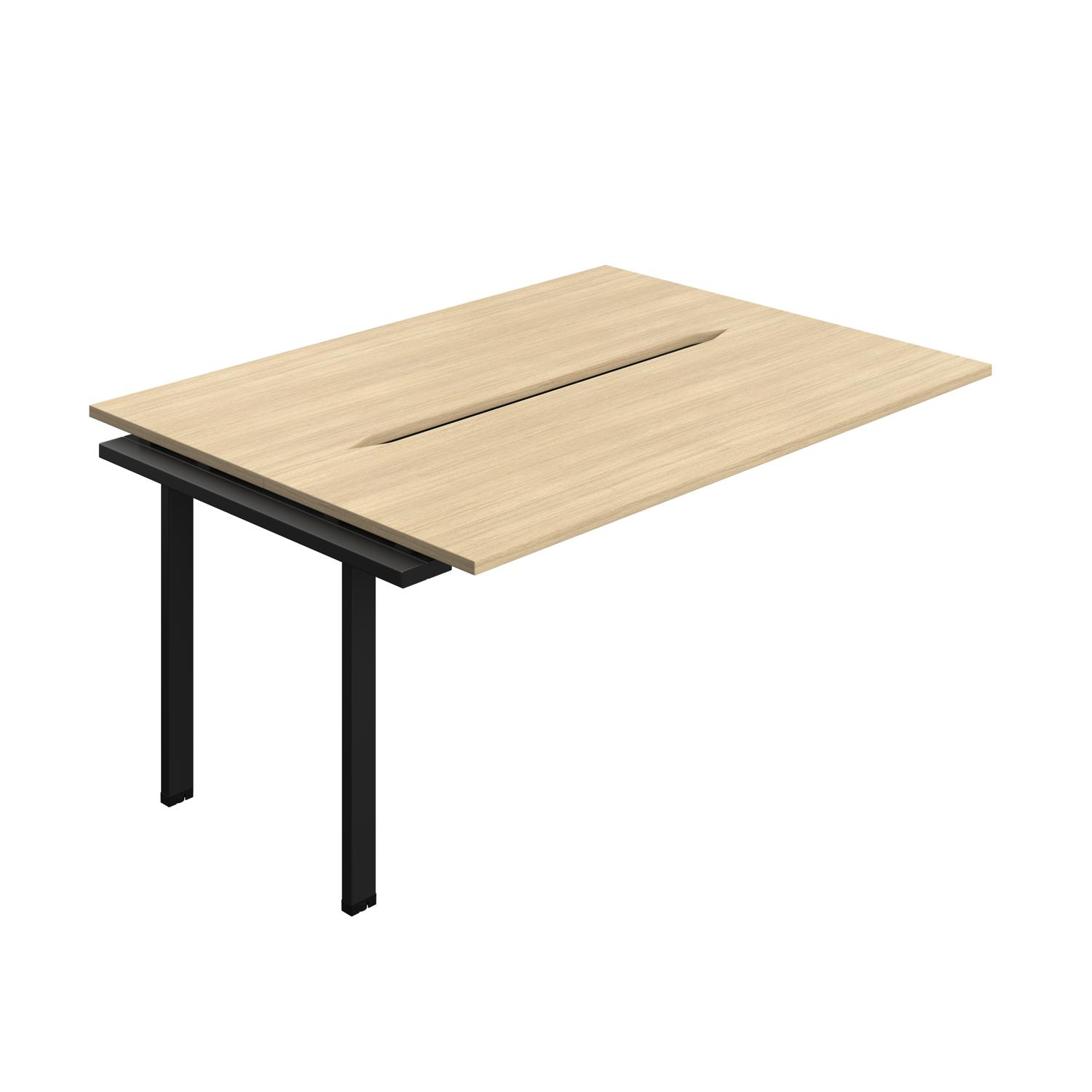 Synergy Bench Extension with Cut Out: 2 Person : 1600 600 Nova Oak/Black