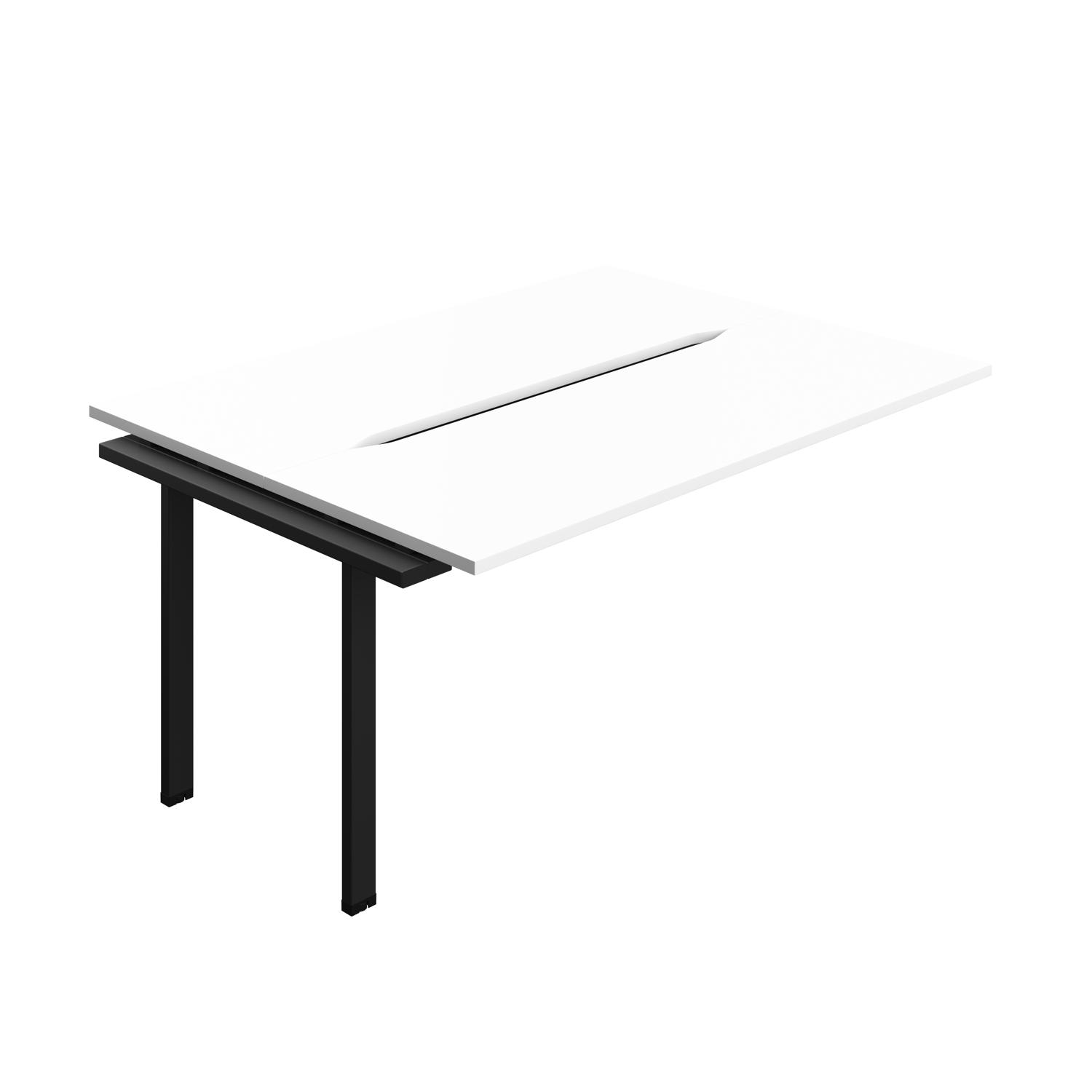 Synergy Bench Extension with Cut Out: 2 Person : 1600 600 White/Black