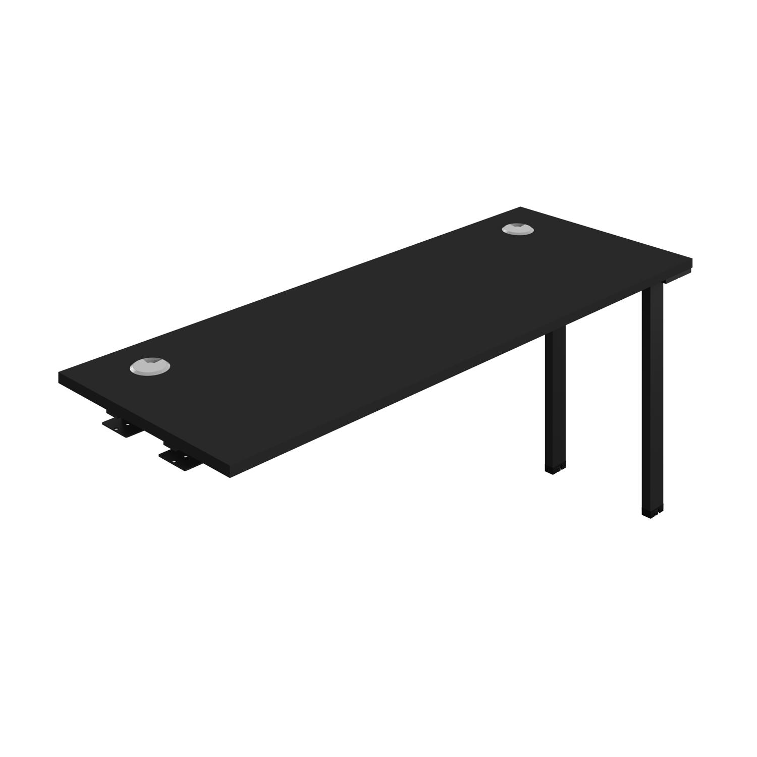 Synergy Bench Extension with Cable Ports: 1 Person : 1600 600 Black/Black