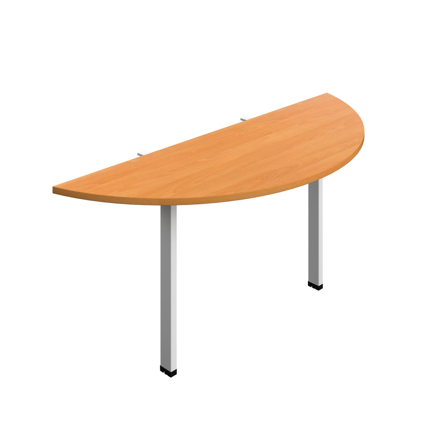 Synergy Screen Depth D-End Single Person Bench : Goal Post Leg : 1600 600 Beech/White