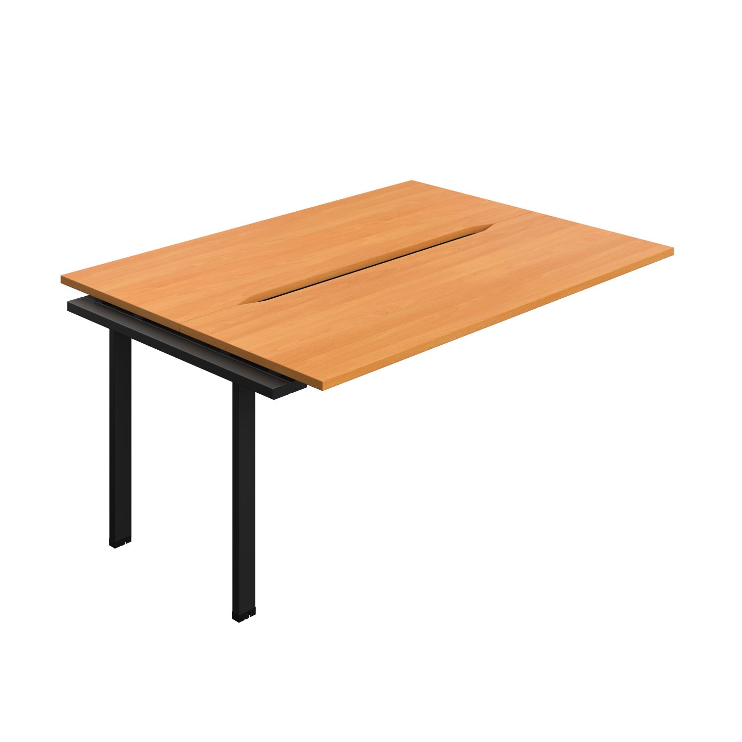 Synergy Bench Extension with Cut Out: 2 Person : 1600 700 Beech/Black