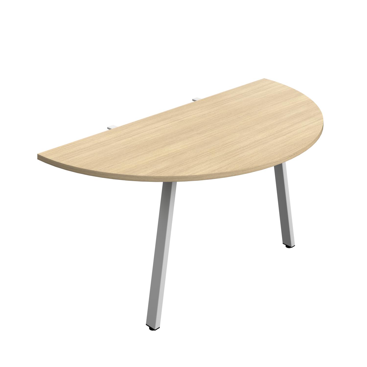 Synergy Screen Depth D-End Single Person Bench|Goalpost (Nova Oak/Silver)