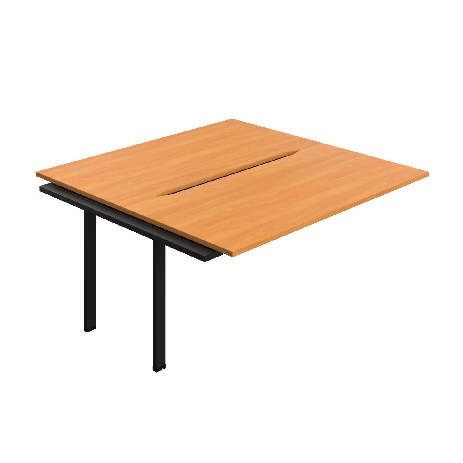 Synergy Bench Extension with Cut Out: 2 Person : 1600 800 Beech/Black