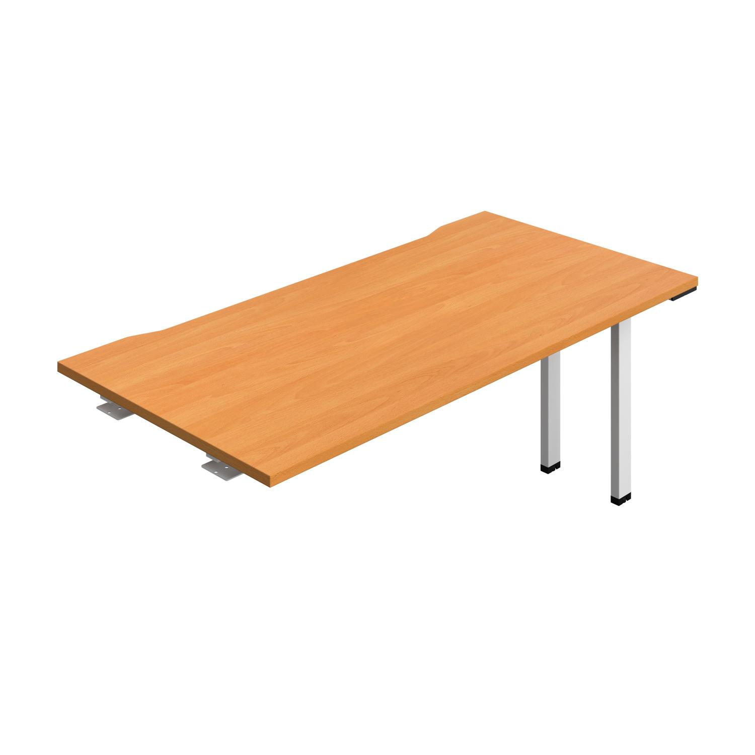 Synergy Bench Extension with Cut Out: 1 Person : 1600 800 Beech/White