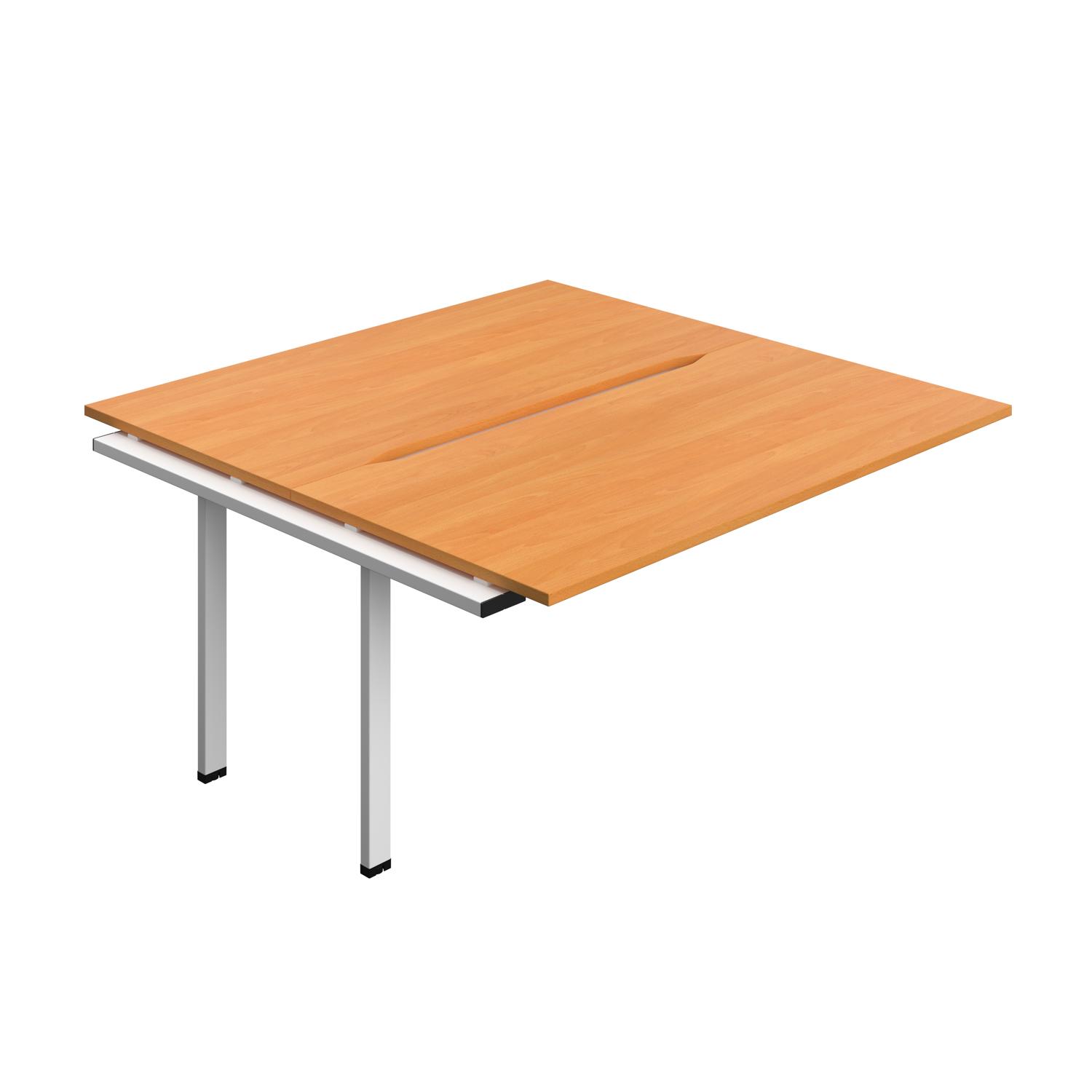 Synergy Bench Extension with Cut Out: 2 Person : 1600 800 Beech/White