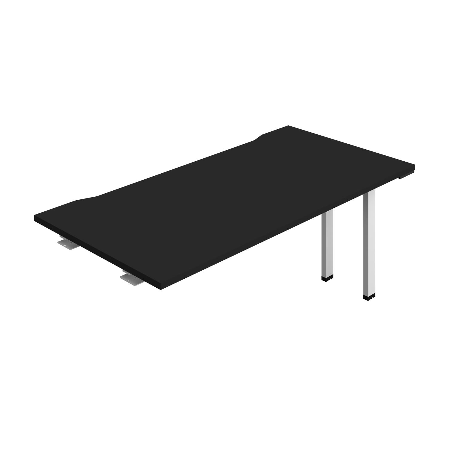 Synergy Bench Extension with Cut Out: 1 Person : 1600 800 Black/White