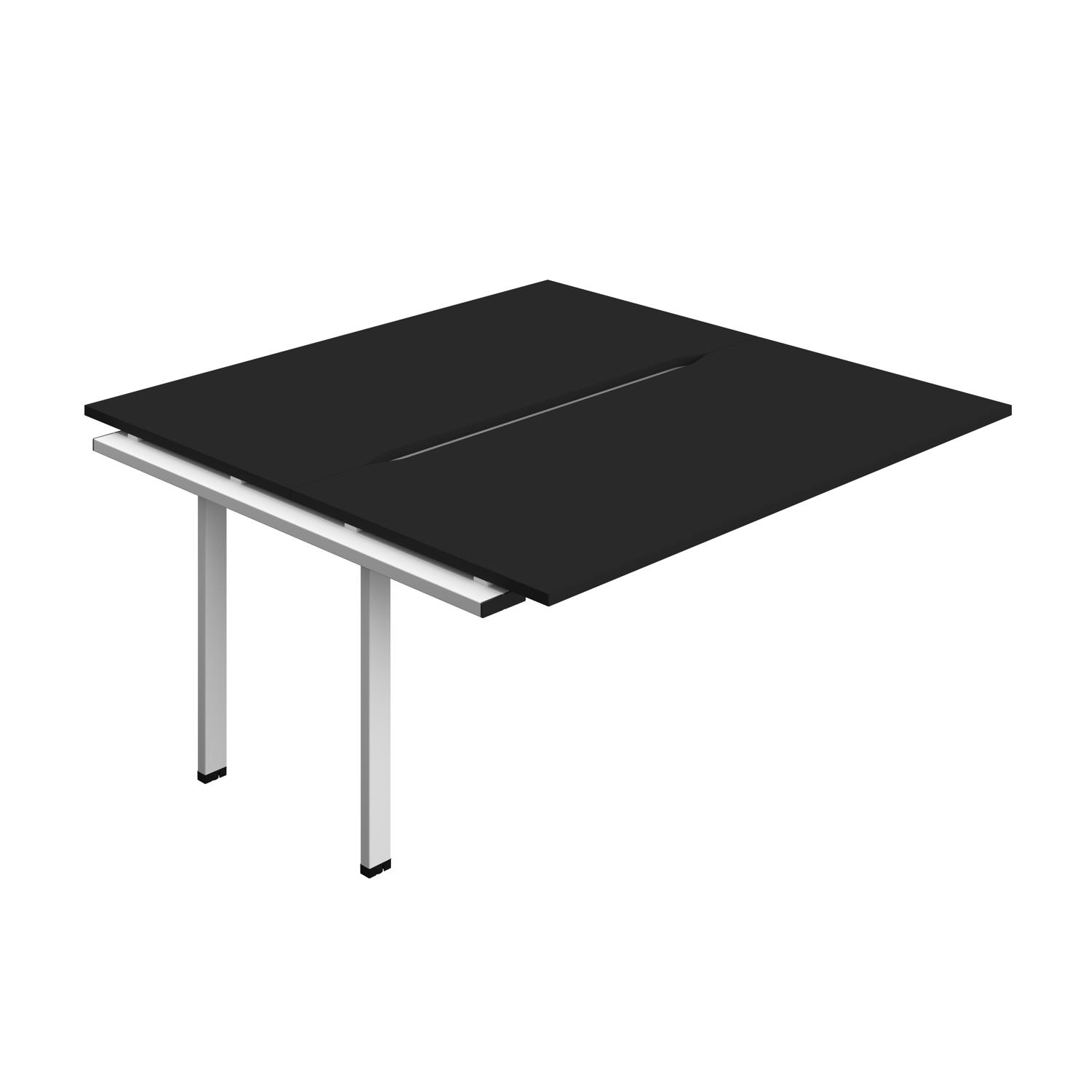 Synergy Bench Extension with Cut Out: 2 Person : 1600 800 Black/White