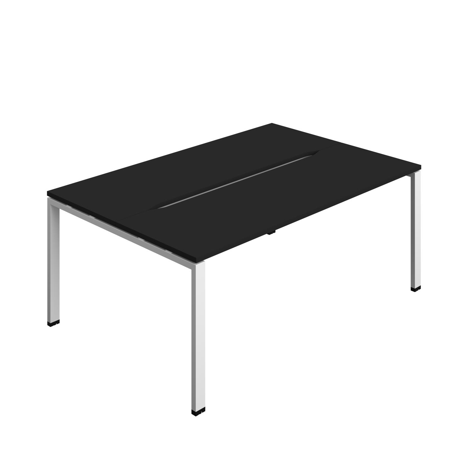 Synergy Bench with Cut Out: 2 Person : Goal Post Leg : 1800 600 Black/White