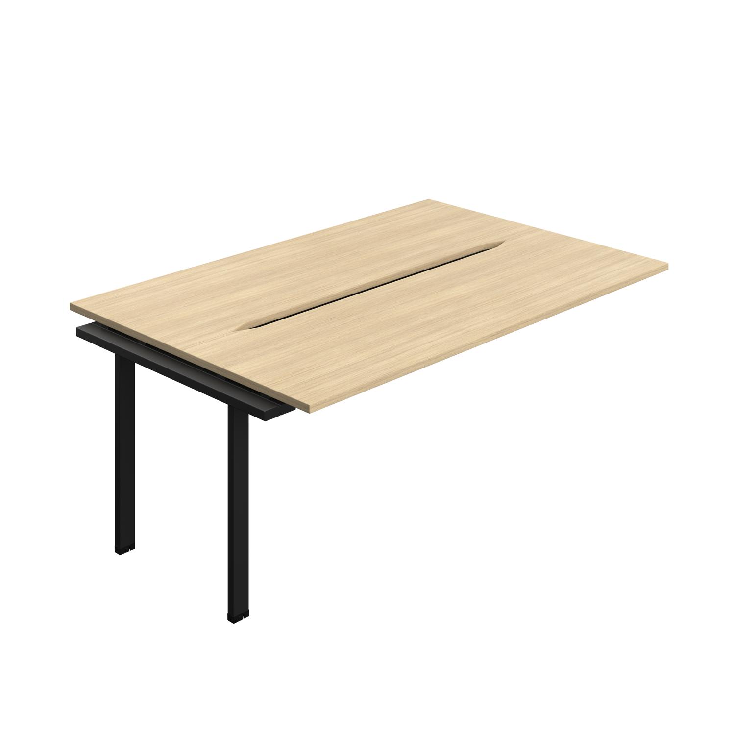 Synergy Bench Extension with Cut Out: 2 Person : 1800 600 Nova Oak/Black