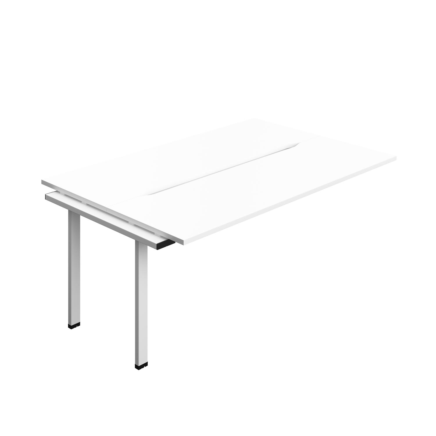 Synergy Bench Extension with Cut Out: 2 Person : 1800 600 White/White