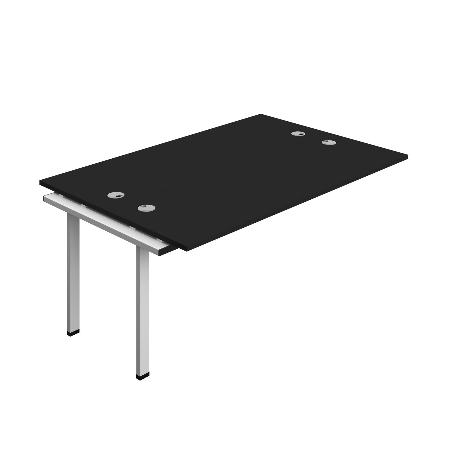 Synergy Bench Extension with Cable Ports: 2 Person : 1800 600 Black/Silver
