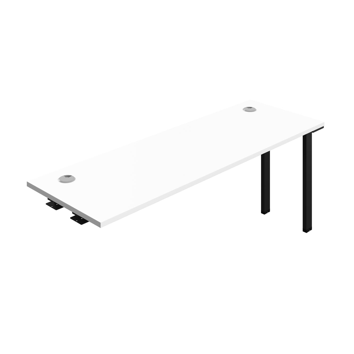 Synergy Bench Extension with Cable Ports: 1 Person : 1800 600 White/Black