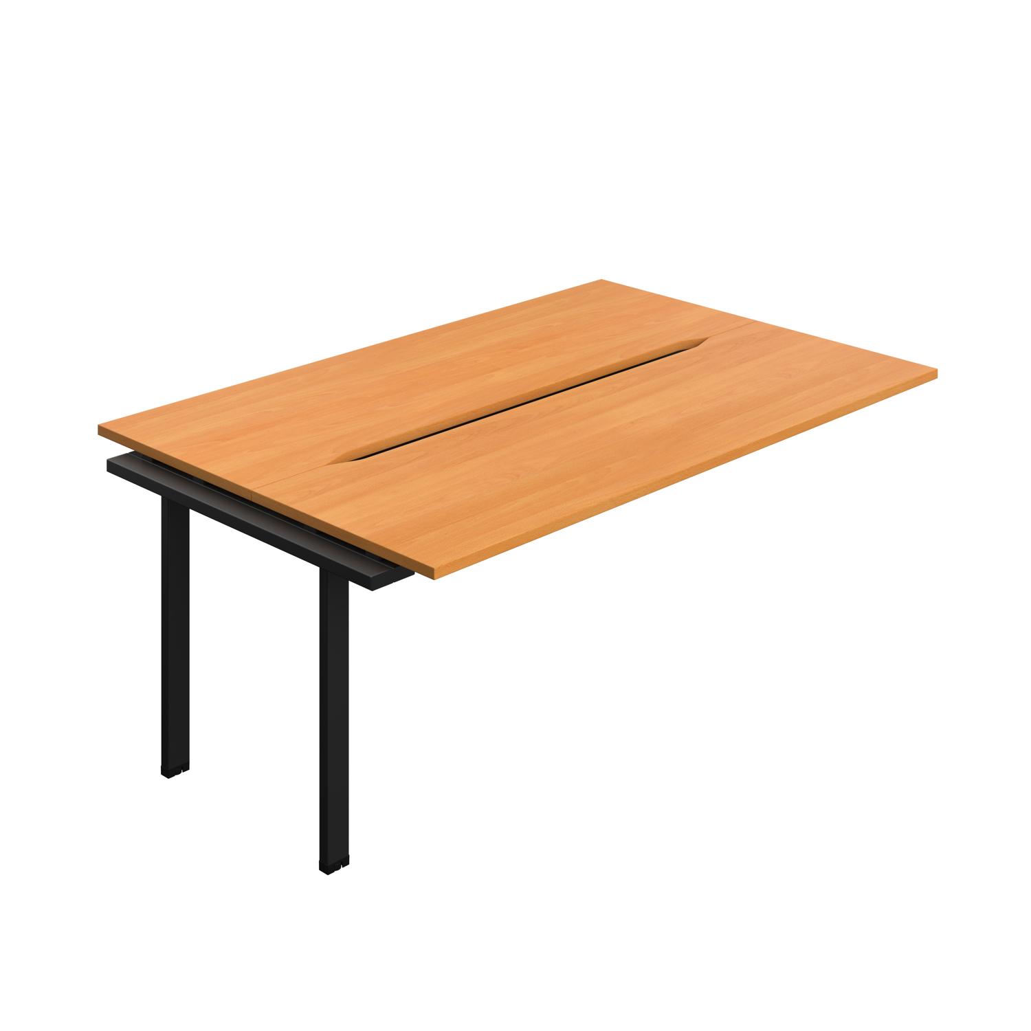 Synergy Bench Extension with Cut Out: 2 Person : 1800 700 Beech/Black