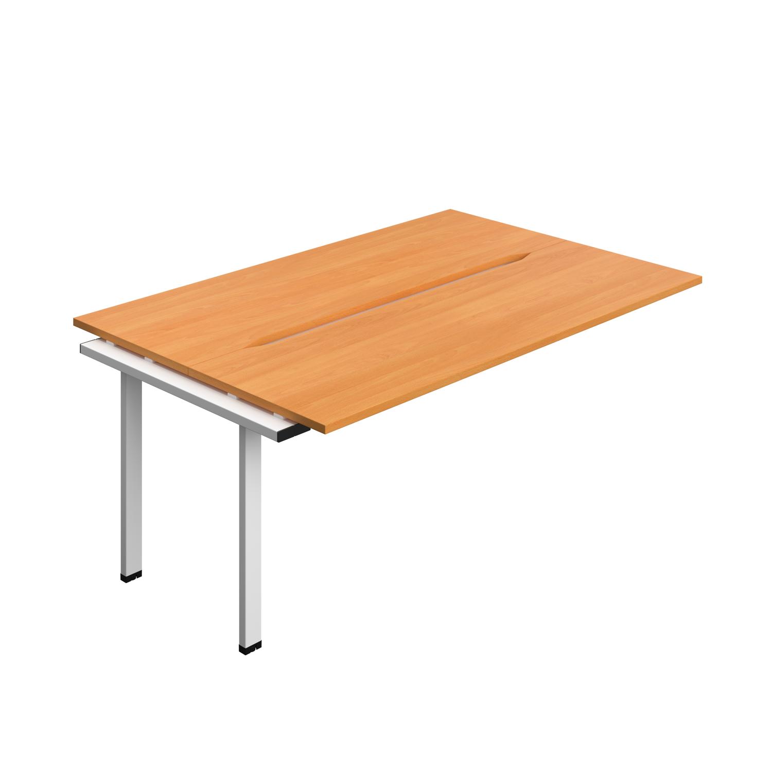 Synergy Bench Extension with Cut Out: 2 Person : 1800 700 Beech/White