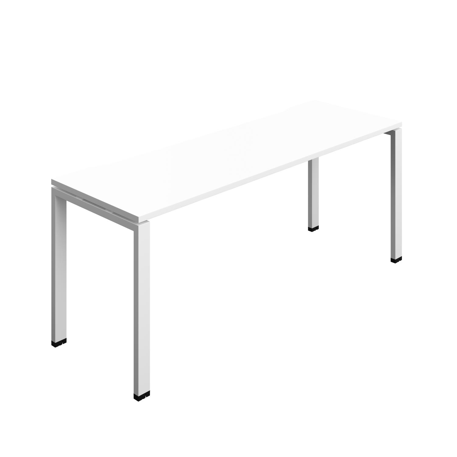 Synergy Bench with Cut Out: 1 Person : Goal Post Leg : 1800 700 White/White