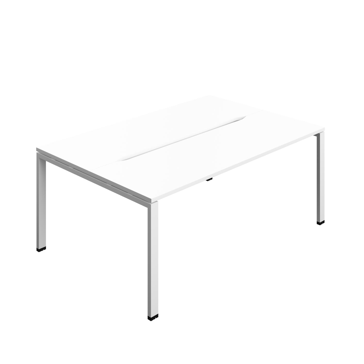 Synergy Bench with Cut Out: 2 Person : Goal Post Leg : 1800 700 White/White