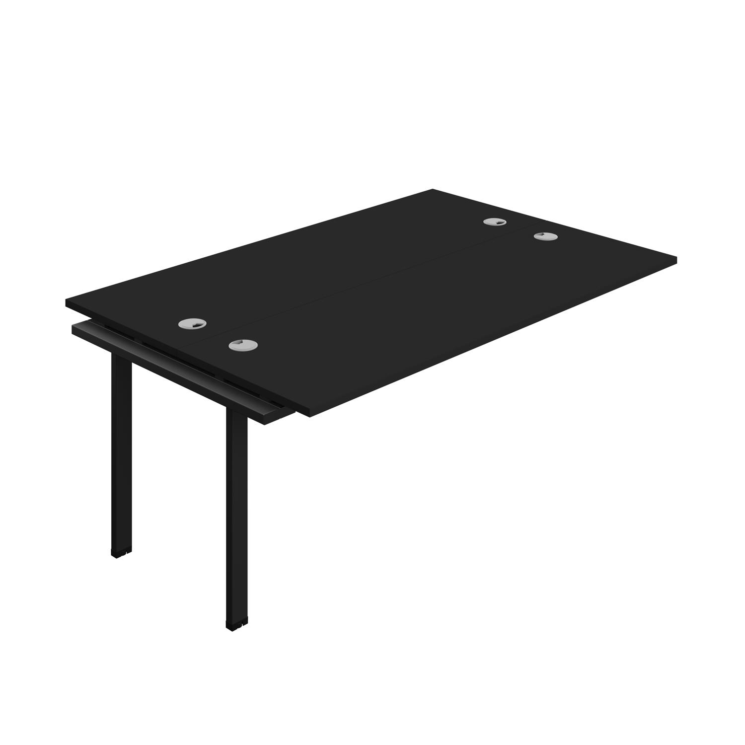 Synergy Bench Extension with Cable Ports: 2 Person : 1800 700 Black/Black