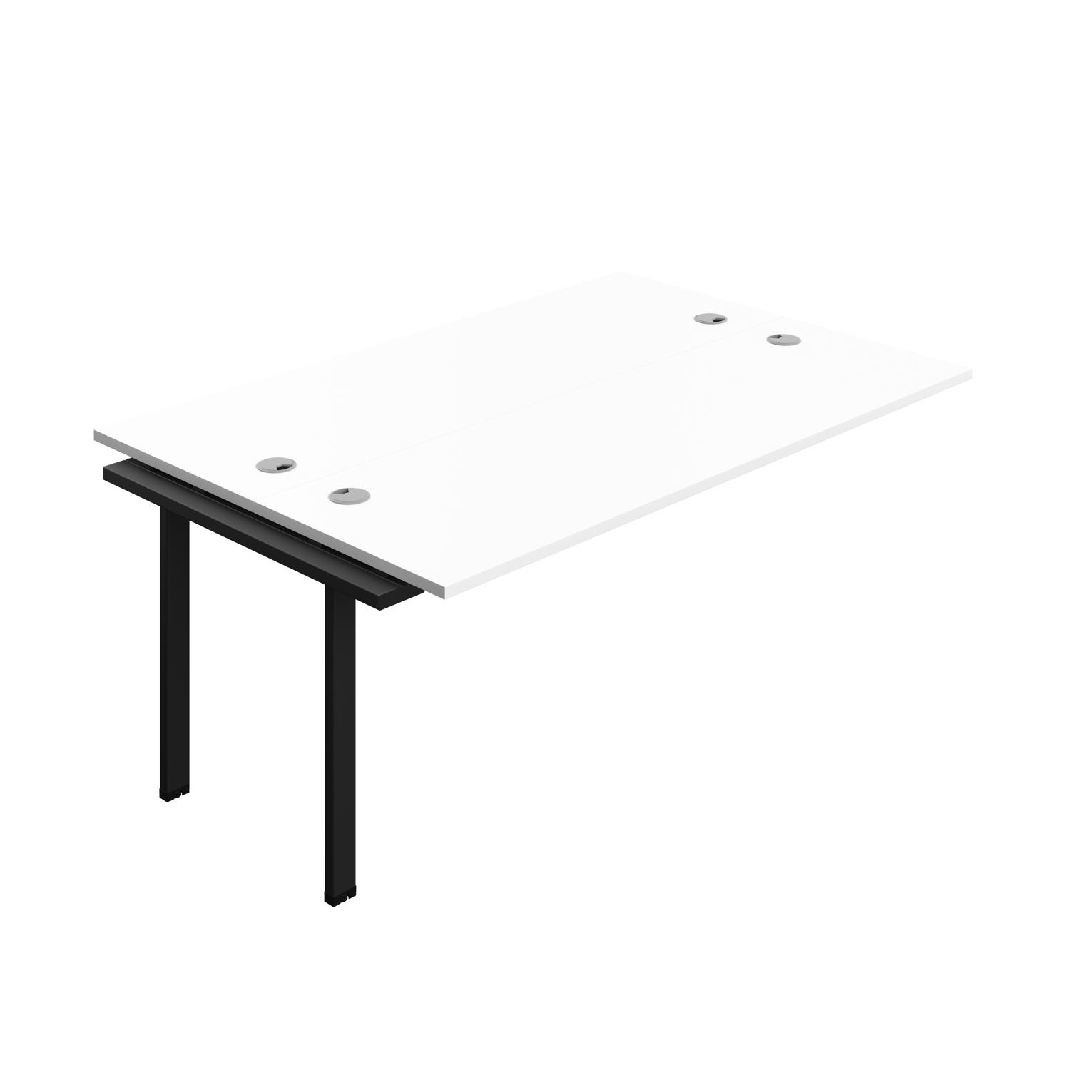 Synergy Bench Extension with Cable Ports: 2 Person : 1800 700 White/Black
