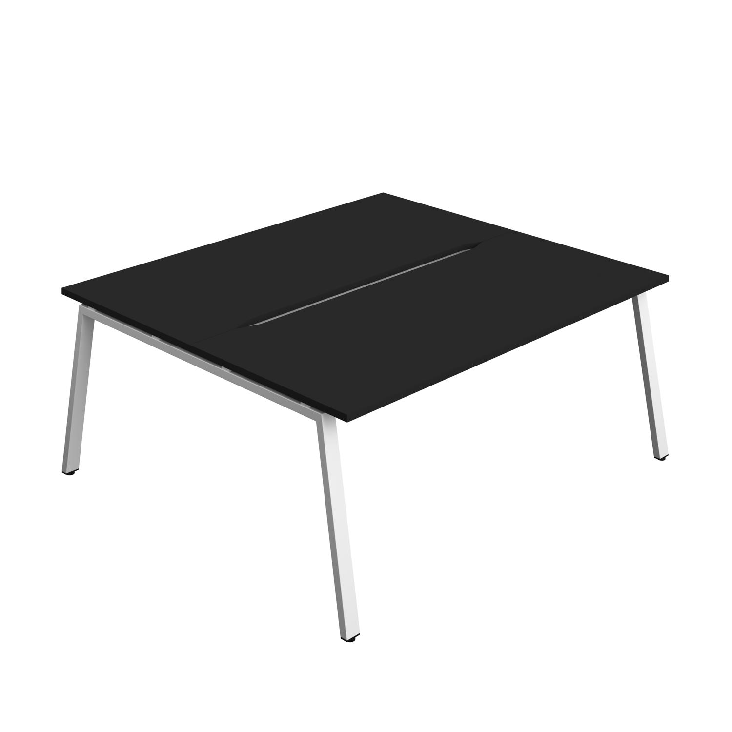 Synergy Bench with Cut Out: 2 Person : A-Frame Leg : 1800 800 Black/White