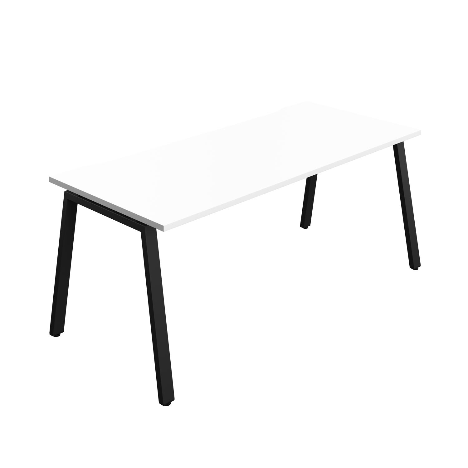 Synergy Bench with Cut Out: 1 Person : A-Frame Leg : 1800 800 White/Black