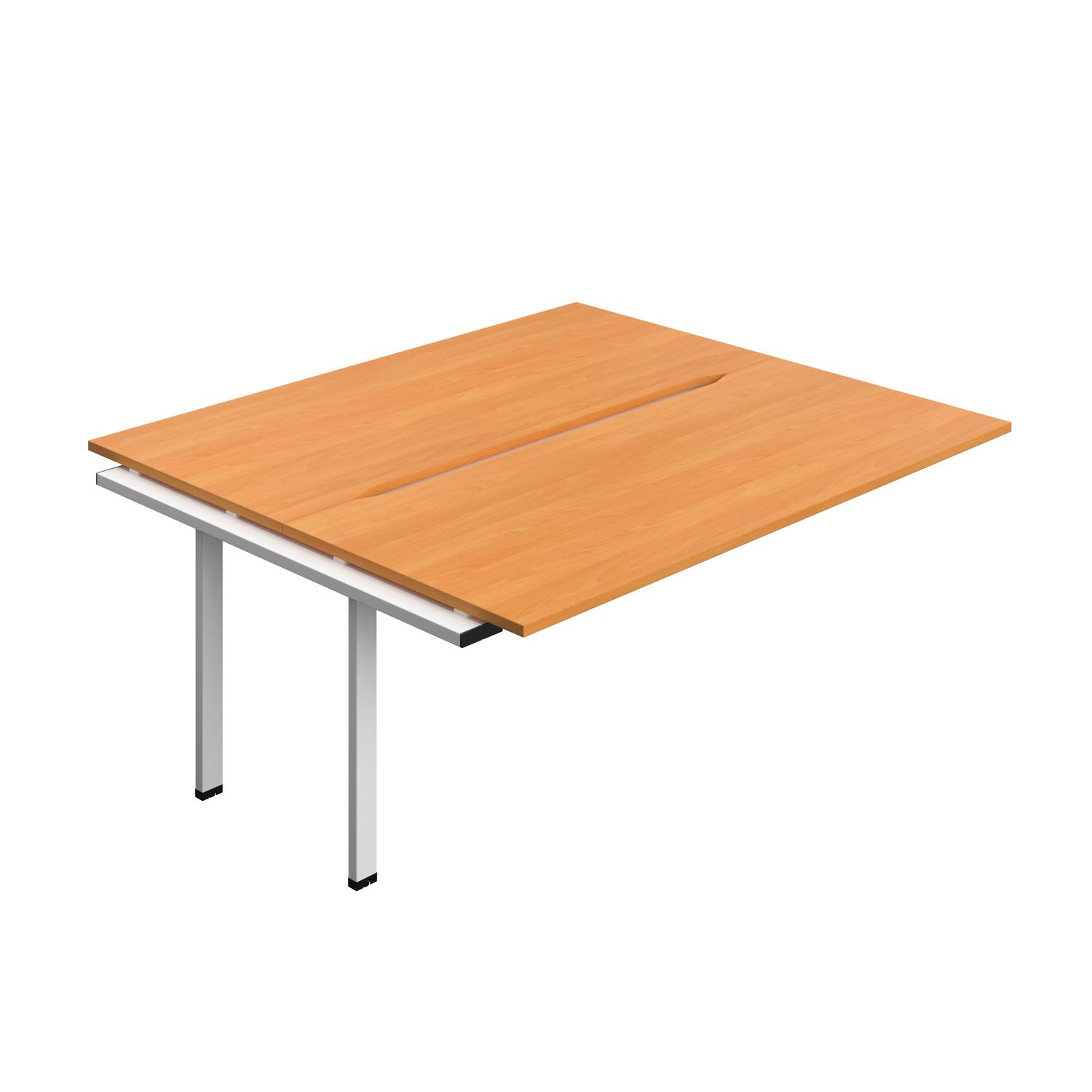 Synergy Bench Extension with Cut Out: 2 Person : 1800 800 Beech/White