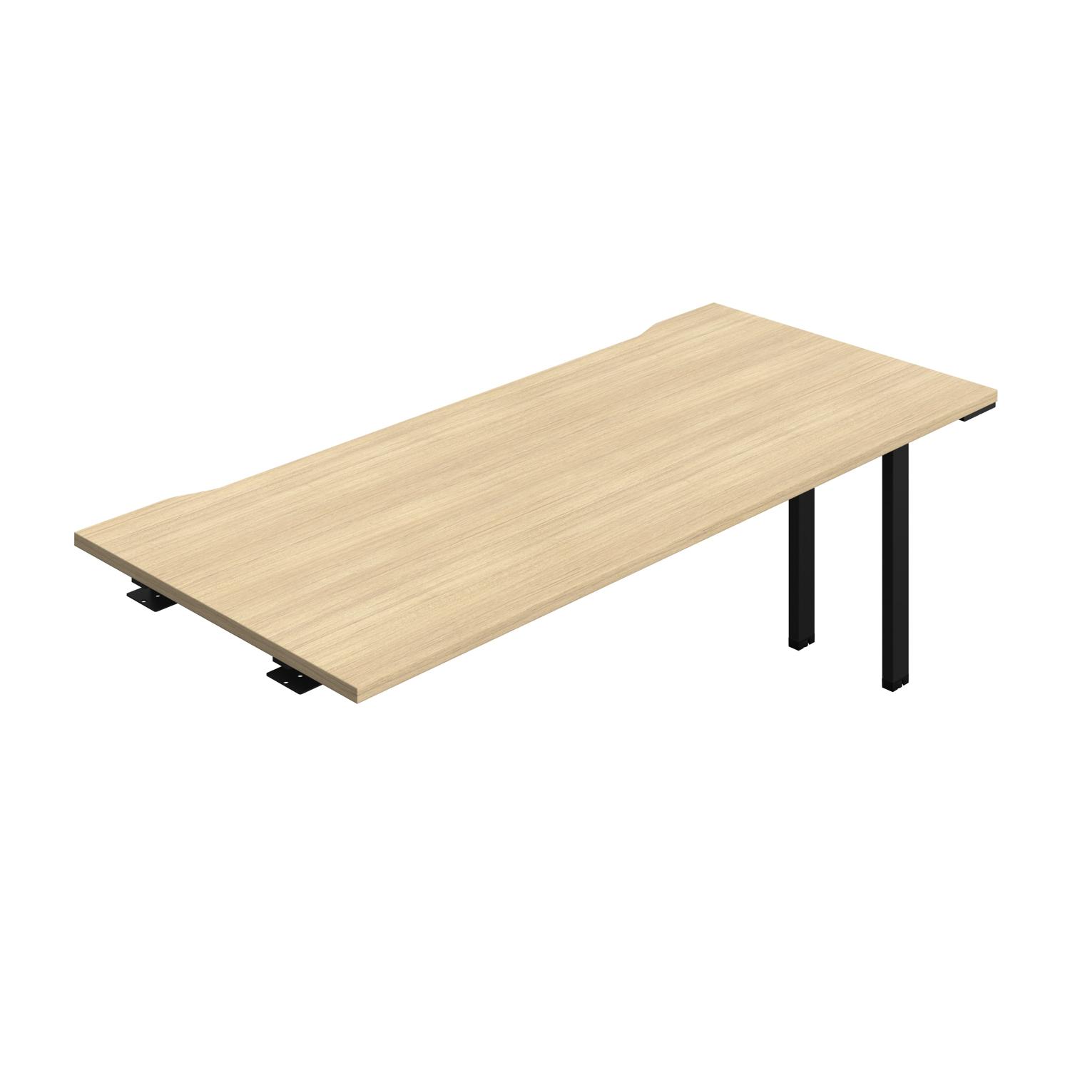 Synergy Bench Extension with Cut Out: 1 Person : 1800 800 Nova Oak/Black