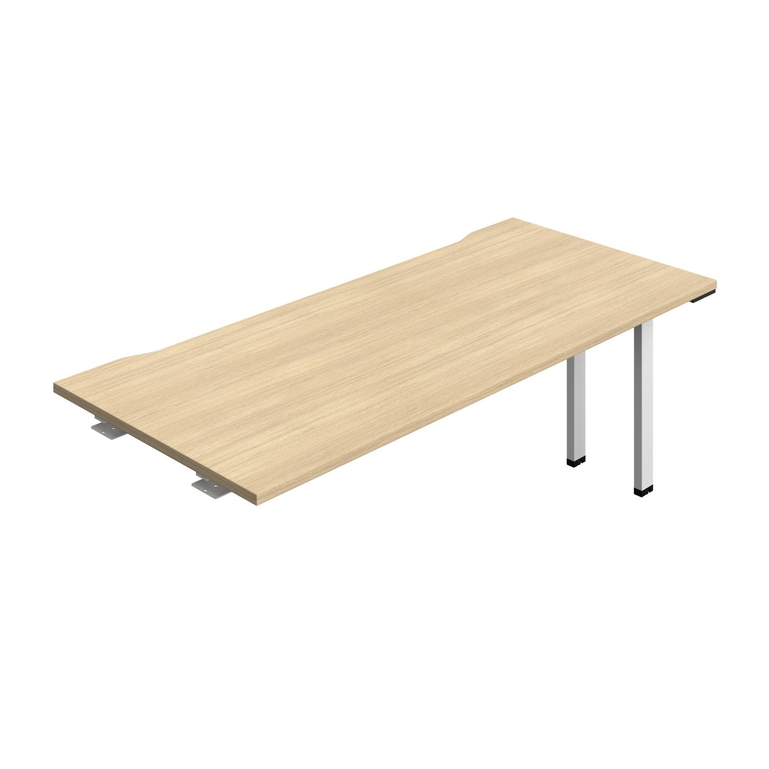 Synergy Bench Extension with Cut Out: 1 Person : 1800 800 Nova Oak/White