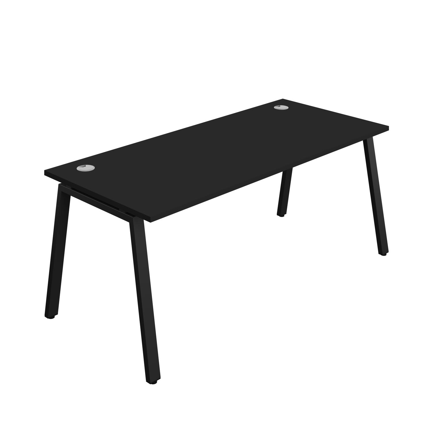 Synergy Bench with Cable Ports: 1 Person : A-Frame Leg : 1800 800 Black/Black