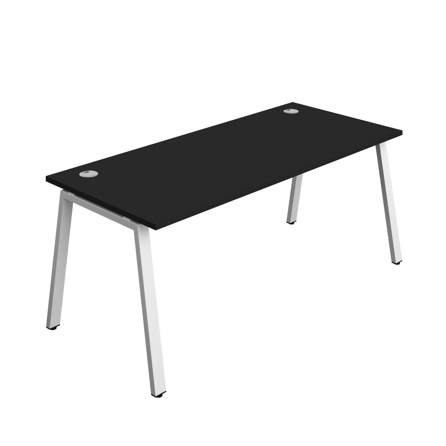 Synergy Bench with Cable Ports: 1 Person : A-Frame Leg : 1800 800 Black/White